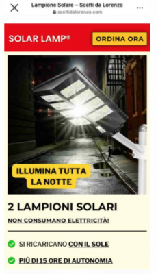 Lampade Pannello Solare